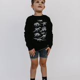 Dino Skeleton Affirmation Words Toddler T-Shirt – Long Sleeve Now Available!