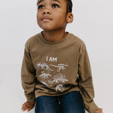 Dino Skeleton Affirmation Words Toddler T-Shirt – Long Sleeve Now Available!