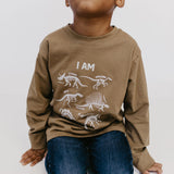 Dino Skeleton Affirmation Words Toddler T-Shirt – Long Sleeve Now Available!