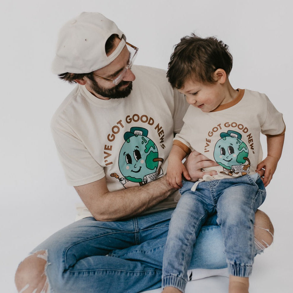 Good News Ringer Retro tee. - Little & Brave