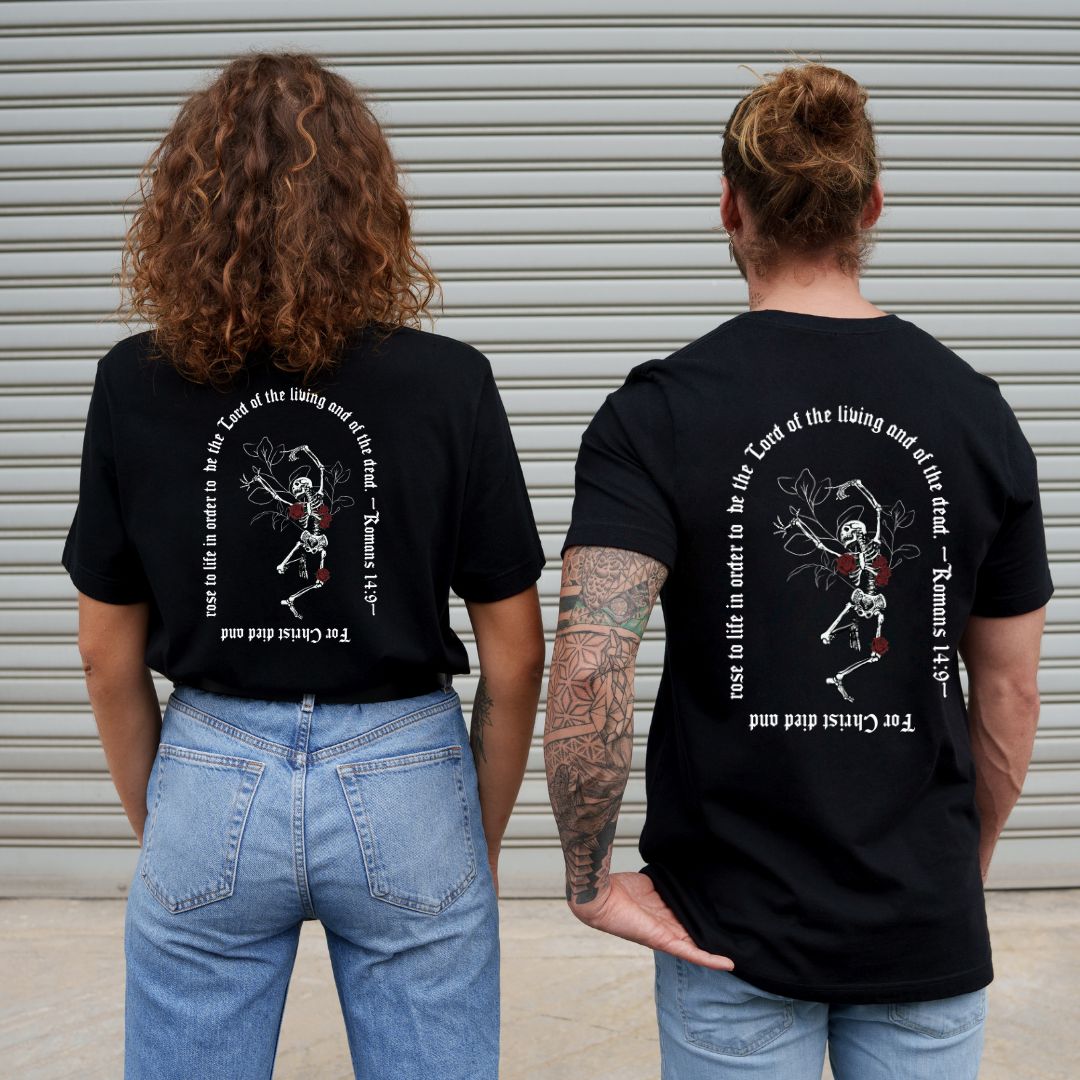 Adult Dancing Skeleton - Romans 14:9 - Little & Brave