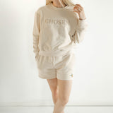 Adult Shorts / Adult Affirmation Crewneck Matching (1 piece) - Little & Brave