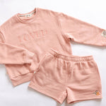 Adult Shorts / Adult Affirmation Crewneck Matching (1 piece) - Little & Brave