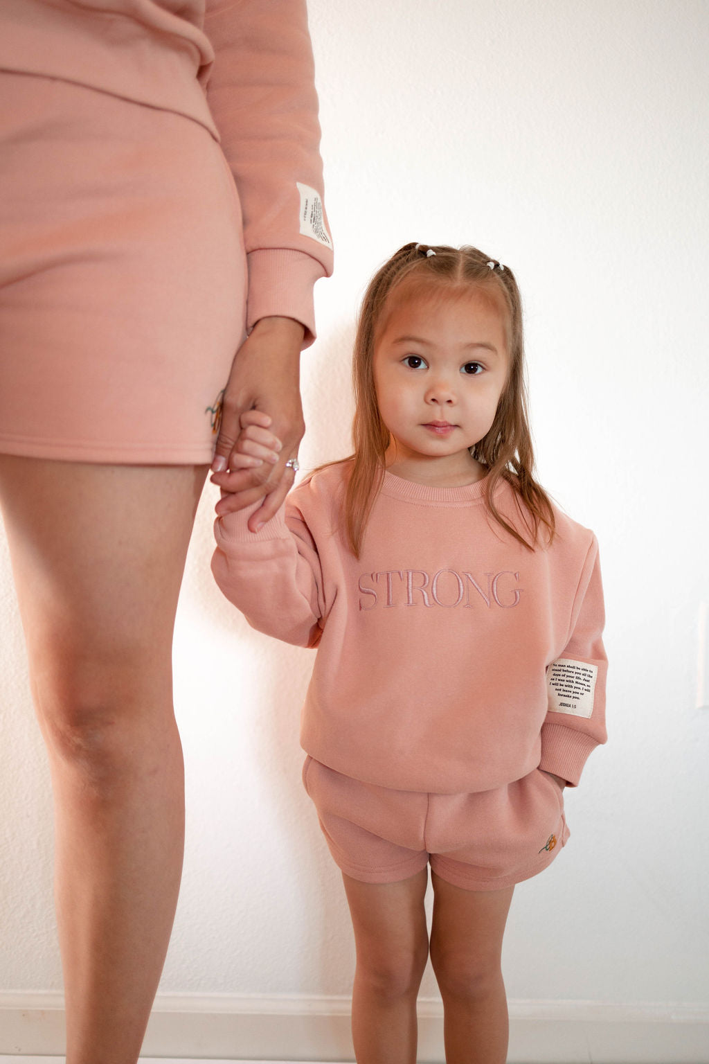Adult Shorts / Adult Affirmation Crewneck Matching (1 piece) - Little & Brave