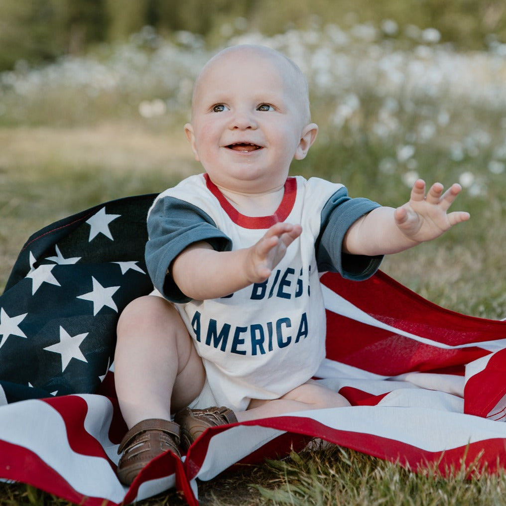 God Bless America Baby Romper - Little & Brave