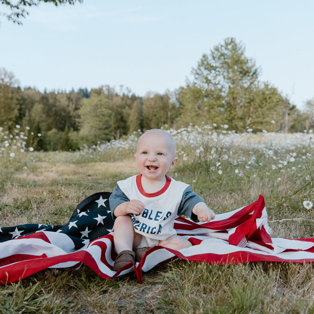 God Bless America Baby Romper - Little & Brave