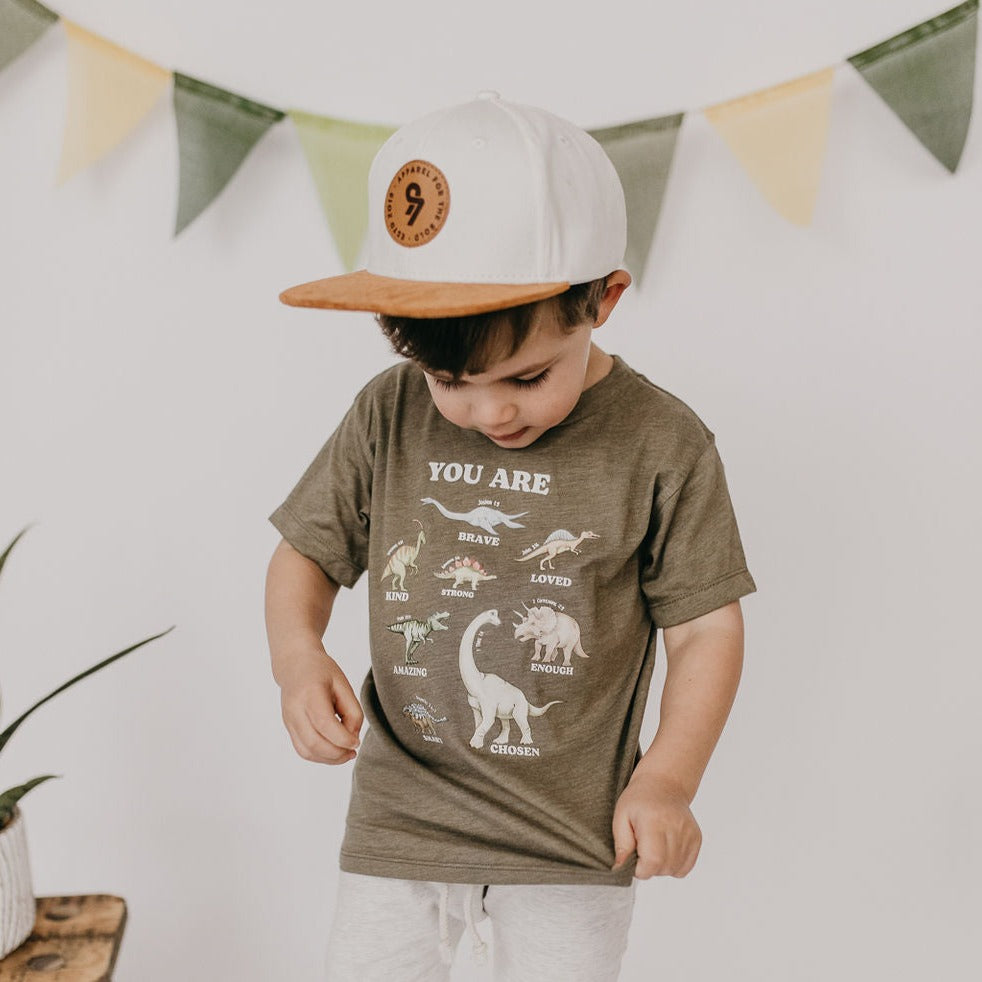 Dino Affirmation T-Shirts for Kids - Little & Brave
