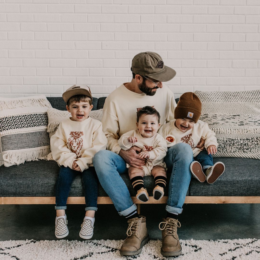 JESUS IS KING ADULT CREWNECK - Wholesale - Little & Brave