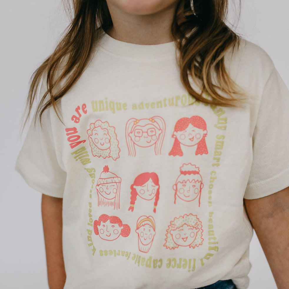 Girls Affirmation Words Tee - Little & Brave