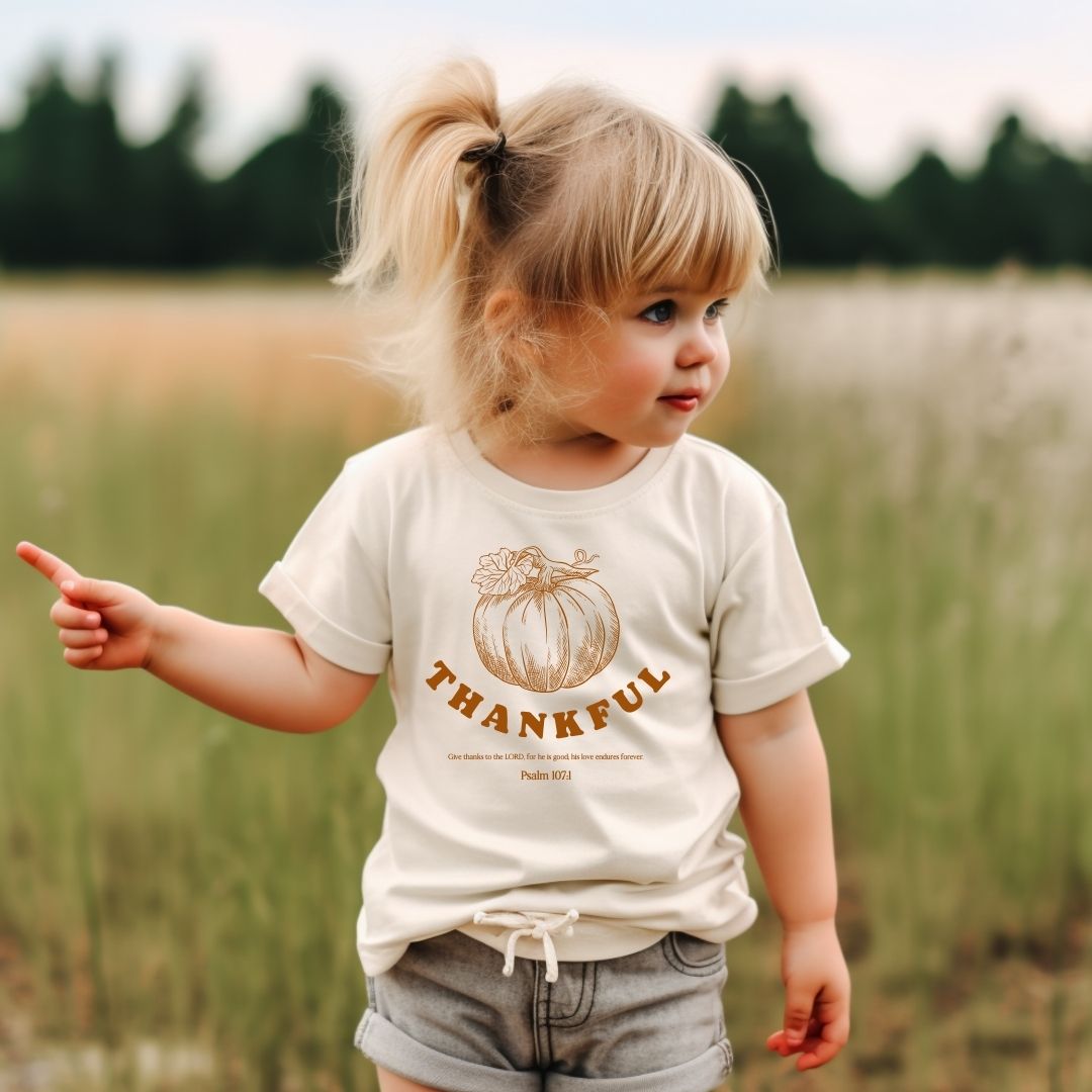 Thankful Pumpkin- Toddler Tee - Little & Brave