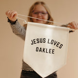 Small Hanging personalized Banner.