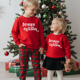 Jesus Is the Reason — Red Toddler Crewneck