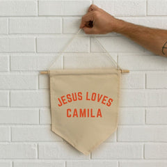 Small Hanging personalized Banner.
