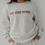 Make Jesus Famous Adult Crewneck