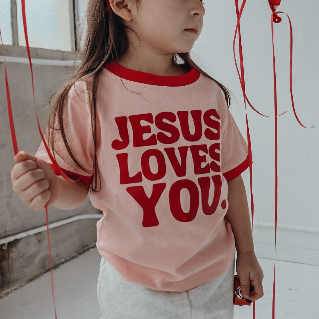 Jesus Loves You Ringer Tee