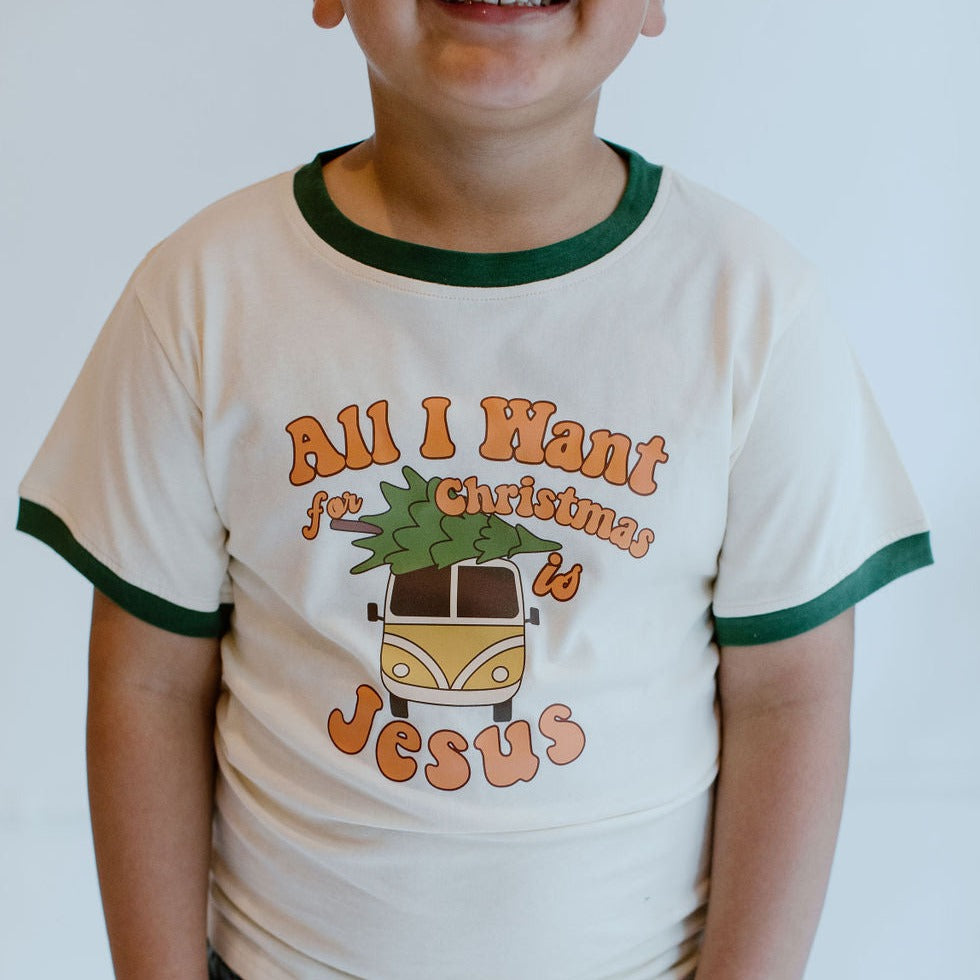 All I want for Christmas is Jesus - Ringer Tee