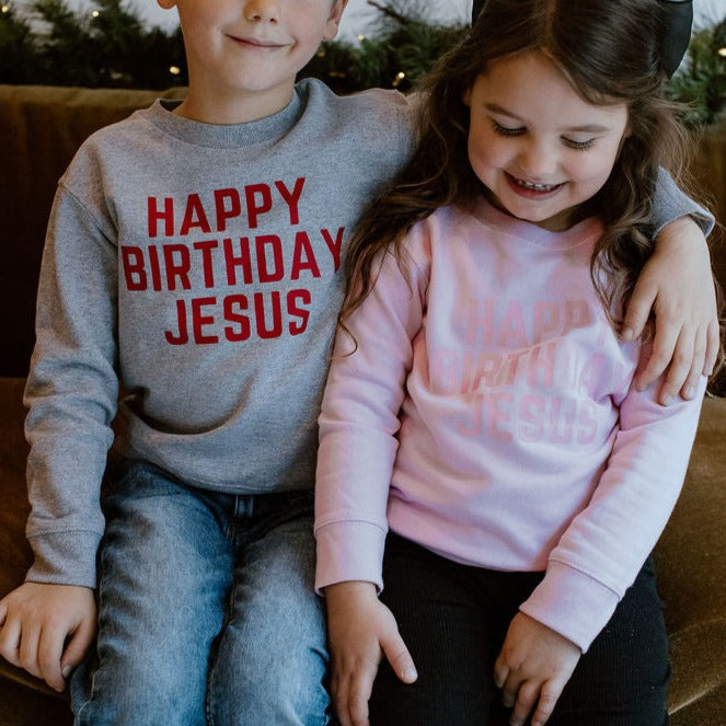 Happy Birthday Jesus Crewneck - Toddler
