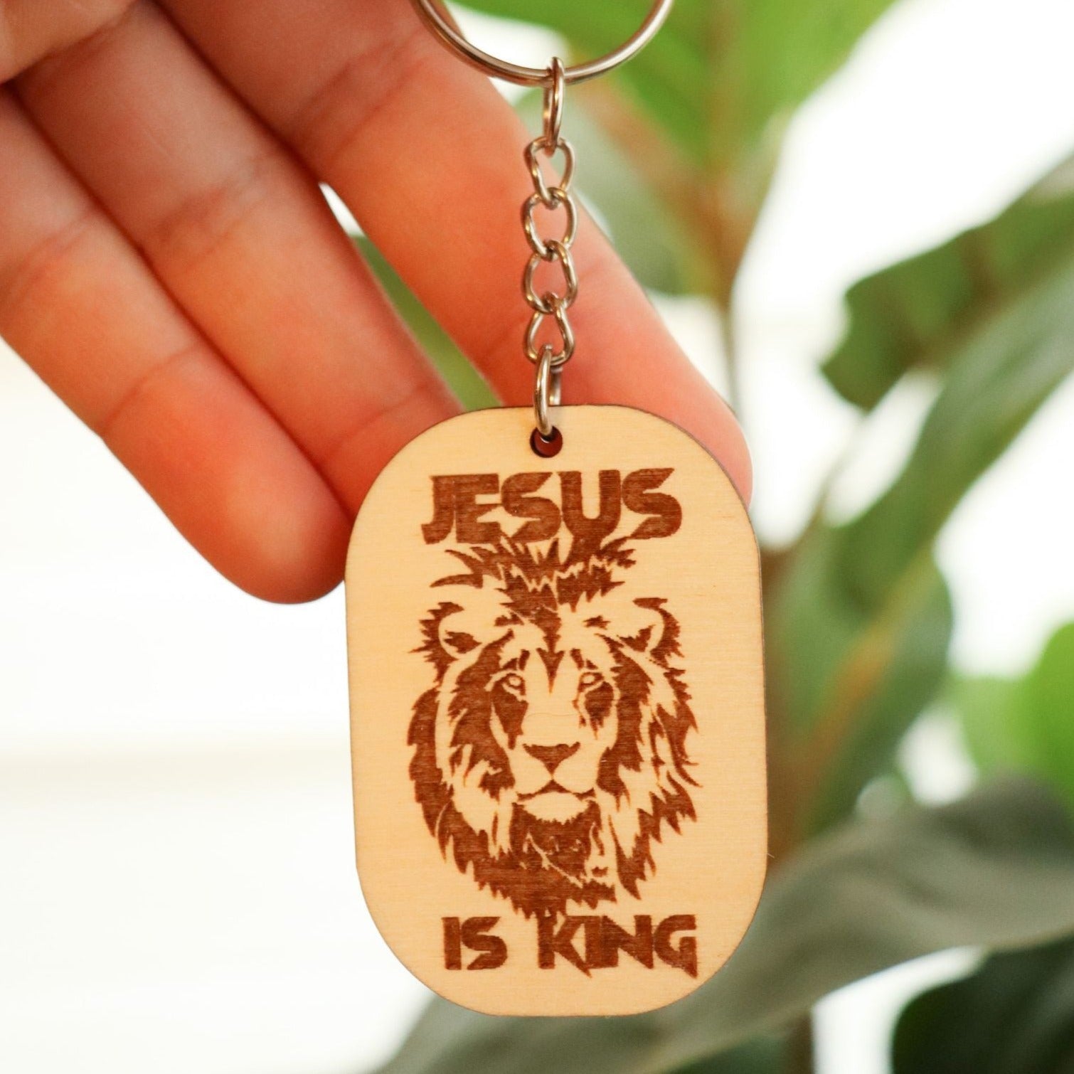 Jesus is King Keychain
