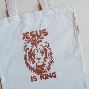 Jesus is King tote bag